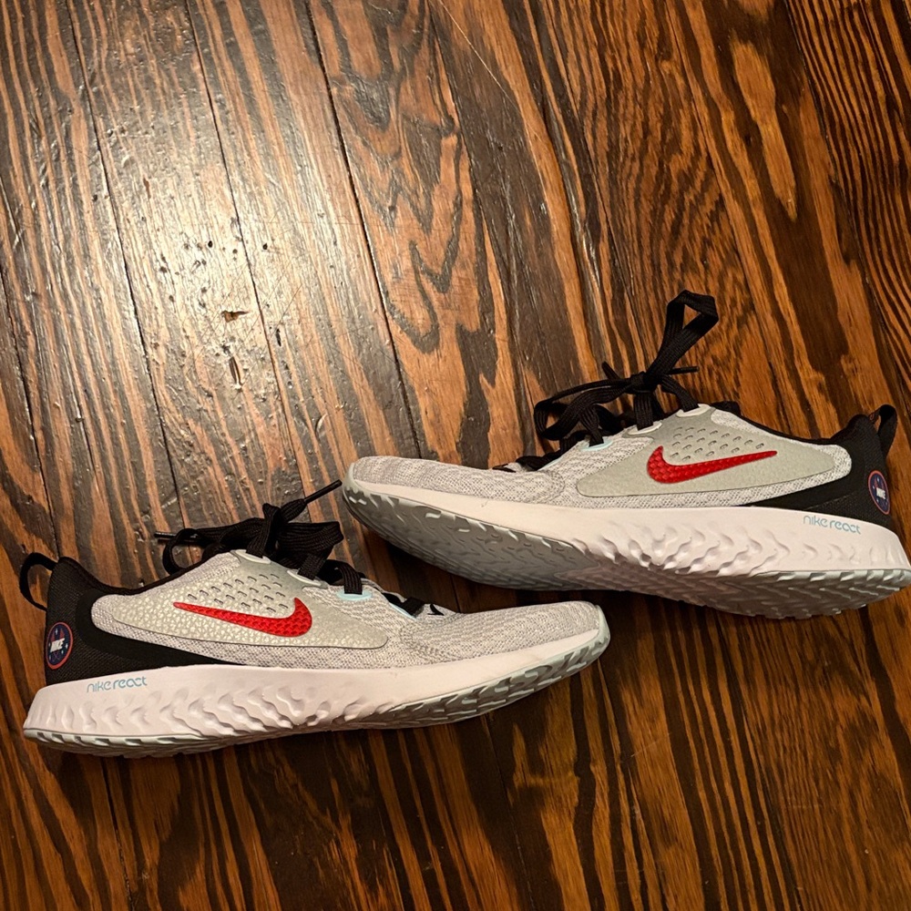 Nike Kids' White and Red Sneakers